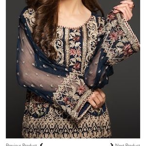Pakistani 3 piece  baroque party wear